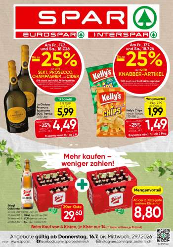 Angebote SPAR - 16.7.2026 - 29.7.2026.
