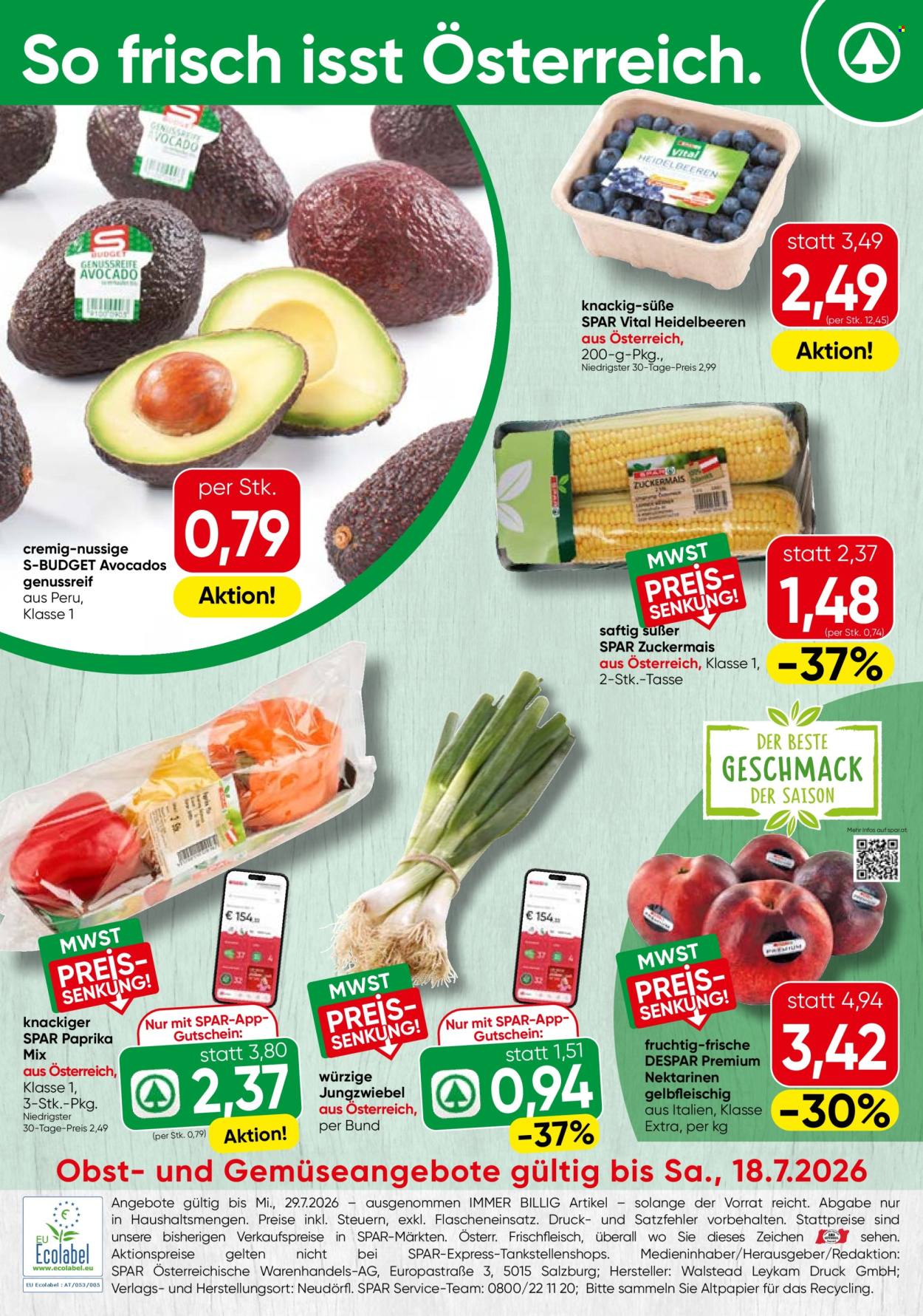 Angebote INTERSPAR - 16.7.2026 - 29.7.2026. Seite 20