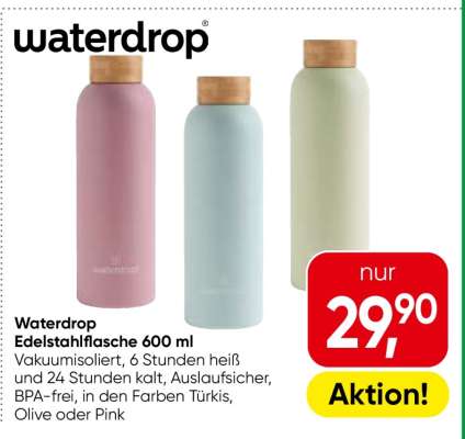 Waterdrop Edelstahlflasche 600 ml