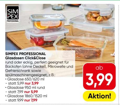 SIMPEX PROFESSIONAL Glasdosen »Click & Close«