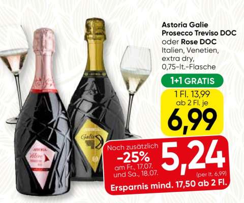 Astoria Galie Prosecco Treviso DOC oder Rosé DOC