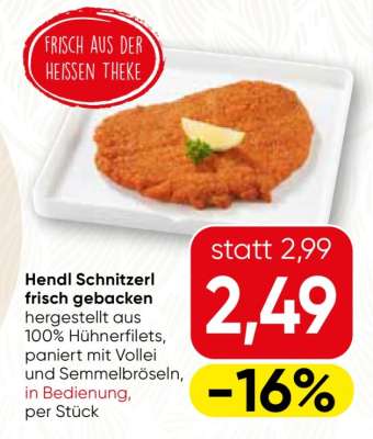 Hendl Schnitzerl frisch gebacken
