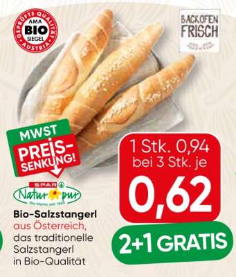 SPAR Natur*pur Bio-Salzstangerl