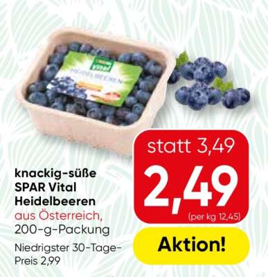 SPAR Vital Heidelbeeren