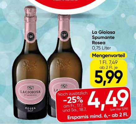 La Gioiosa Spumante Rosea