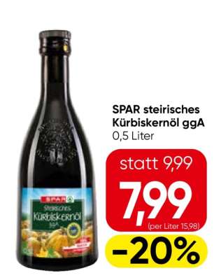 SPAR steirisches Kürbiskernöl ggA