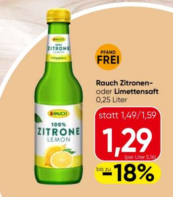 Rauch Zitronen- oder Limettensaft