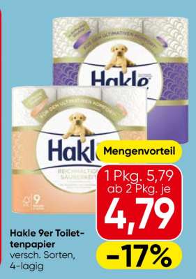 Hakle 9er Toilettenpapier