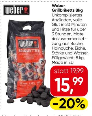 Weber Grillbriketts 8kg