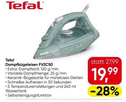 Tefal Dampfbügeleisen FV2C50