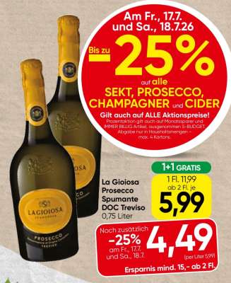 La Gioiosa Prosecco Spumante DOC Treviso