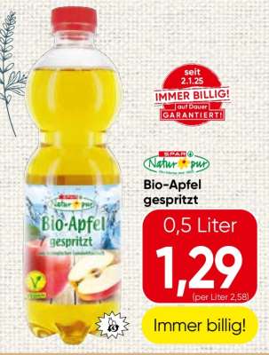 Bio-Apfel gespritzt