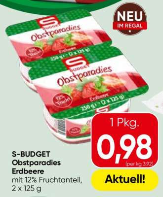 S-BUDGET Obstparadies Erdbeere