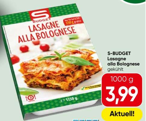 S-BUDGET Lasagne alla Bolognese