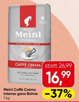 Meinl Caffè Crema intenso ganz Bohne