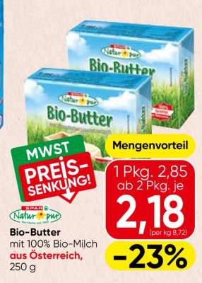 Spar Natur pur Bio-Butter