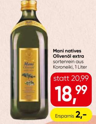 Mani natives Olivenöl extra