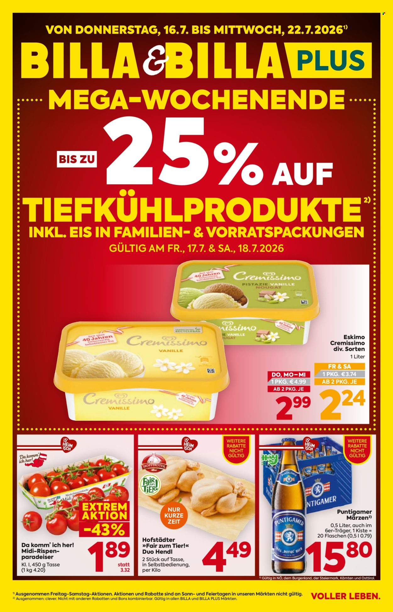 Angebote Billa - 16.7.2026 - 22.7.2026. Seite 1