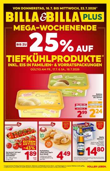 Angebote Billa - 16.7.2026 - 22.7.2026.