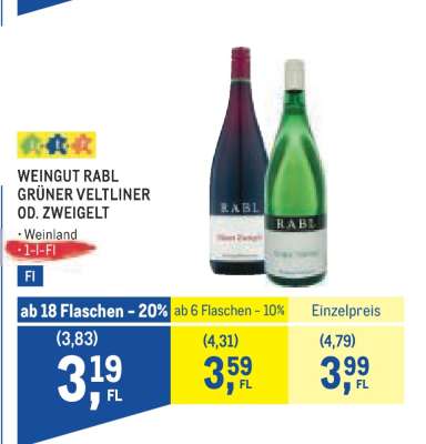 WEINGUT RABL GRÜNER VELTLINER OD. ZWEIGELT