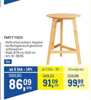 PARTY TISCH