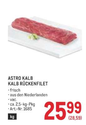 ASTRO KALB KALB RÜCKENFILET