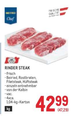 RINDER STEAK