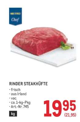 Rinder Steakhüfte