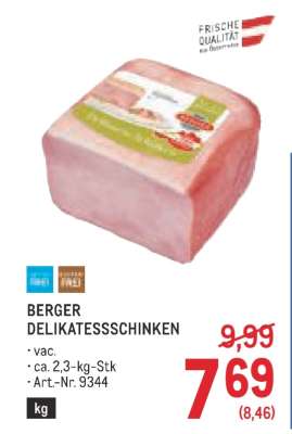 BERGER DELIKATESS-SCHINKEN