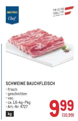 Schweine Bauchfleisch