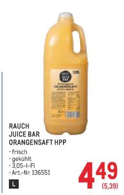 RAUCH JUICE BAR ORANGENSAFT HPP