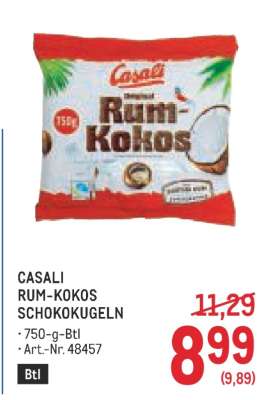 CASALI RUM-KOKOS SCHOKOKUGELN