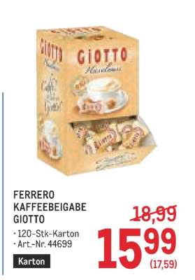FERRERO KAFFEEBEIGABE GIOTTO