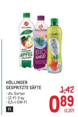HÖLLINGER GESPRITZTE SÄFTE