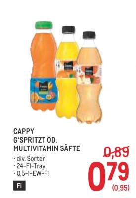 CAPPY G'SPRITZT OD. MULTIVITAMIN SÄFTE