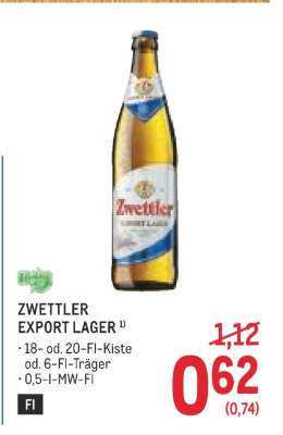 Zwettler Export Lager