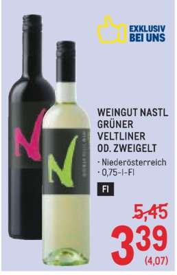 WEINGUT NASTL GRÜNER VELTLINER OD. ZWEIGELT
