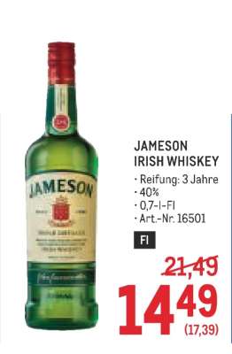 Jameson Irish Whiskey