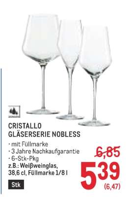 CRISTALLO GLÄSERSERIE NOBLESS