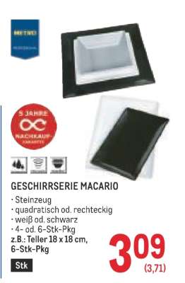 GESCHIRRSERIE MACARIO