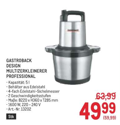 GASTROBACK DESIGN MULTIZERKLEINERER PROFESSIONAL