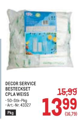 DECOR SERVICE BESTECKSET CPLA WEISS