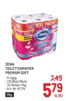 ZEWA TOILETTENPAPIER PREMIUM SOFT