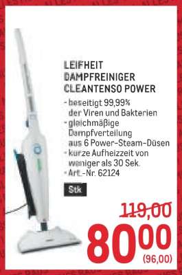 LEIFHEIT DAMPFREINIGER CLEANTENSO POWER