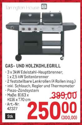 Tarrington House GAS- UND HOLZKOHLEGRILL