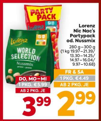 Lorenz Nic Nac’s Partypack od. Nussmix
