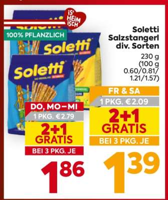 Soletti Salzstangerl div. Sorten