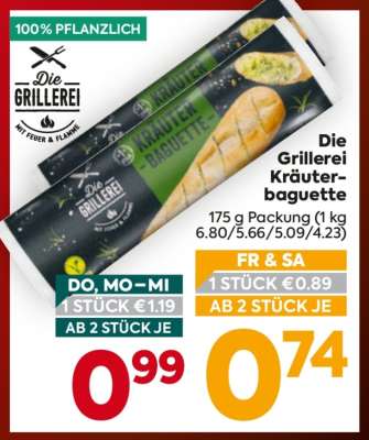 Die Grillerei Kräuter-baguette