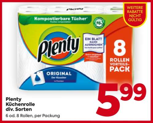 Plenty Küchenrolle div. Sorten