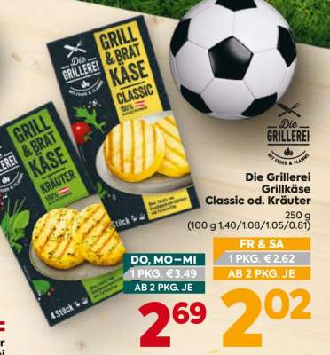 Die Grillerei Grillkäse Classic od. Kräuter